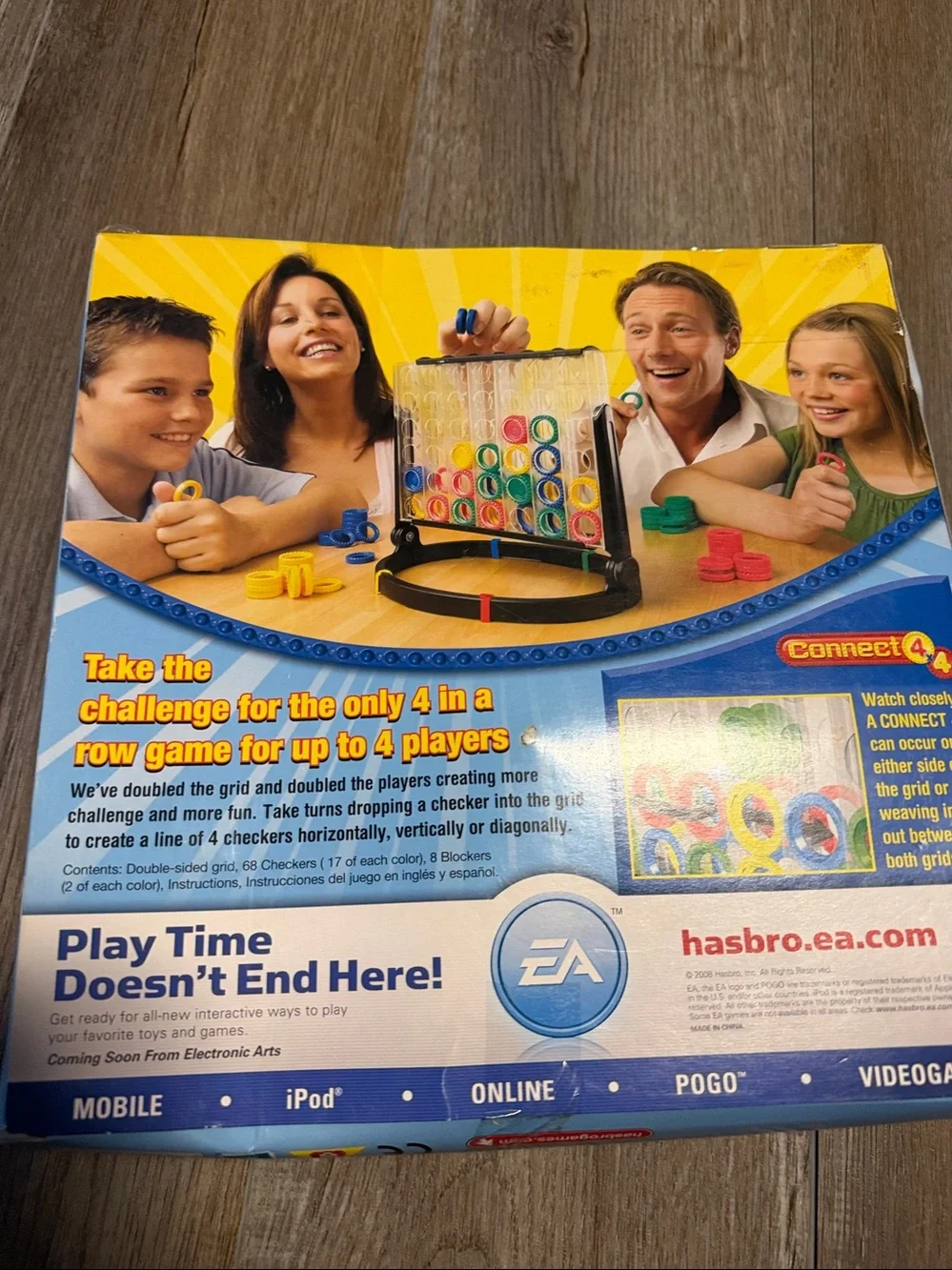 Hasbro 2008 Connect 4 Double Grid Challenge - Red, Yellow, Blue, Green